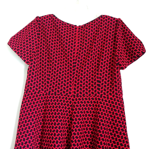 The Station Red & Navy Fit and Flare Dress size 18 - Picture 4 of 7